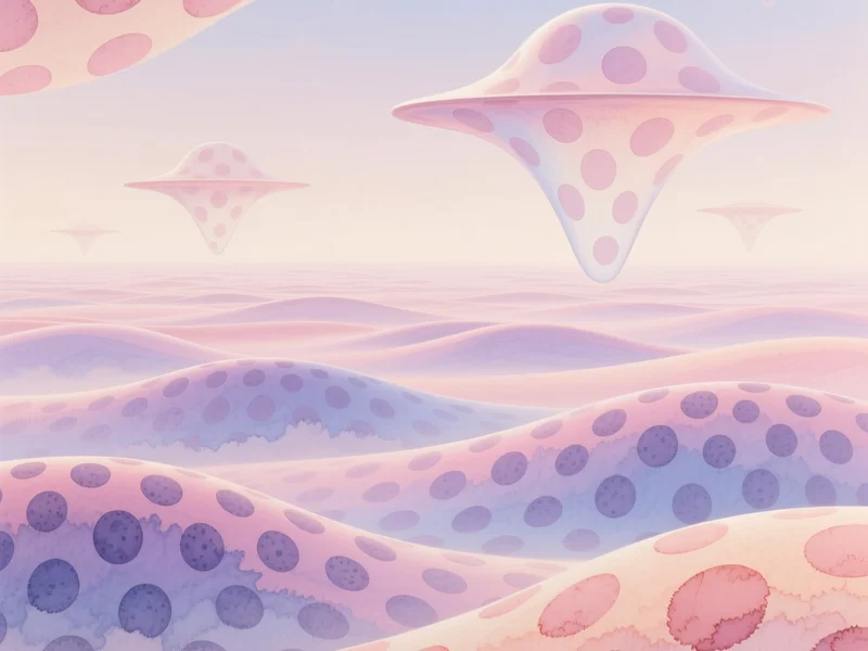 Paesaggio surreale astratto che rappresenta il viaggio verso la consapevolezza dell'attaccamento