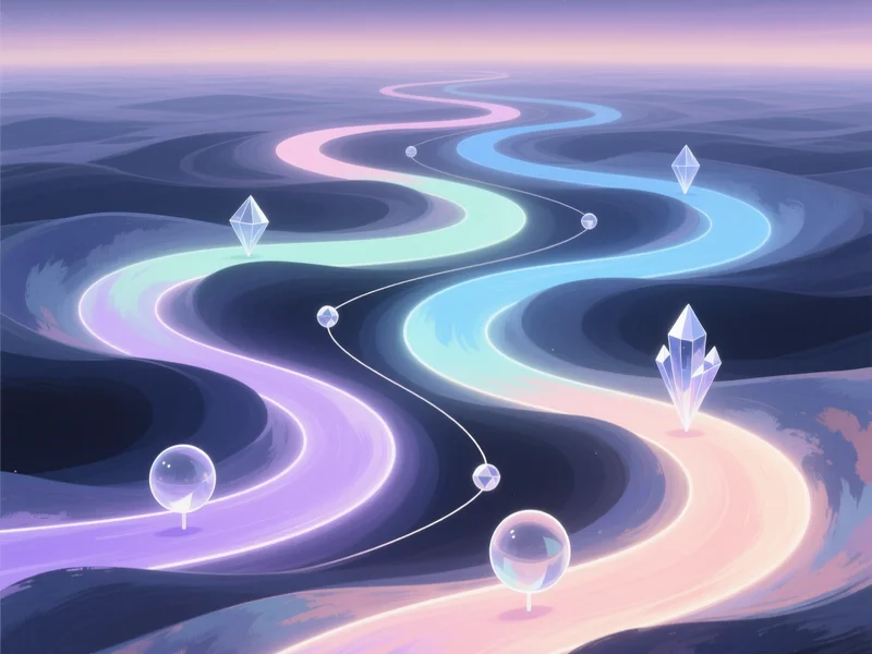 Spazio multidimensionale astratto che rappresenta le cinque dimensioni